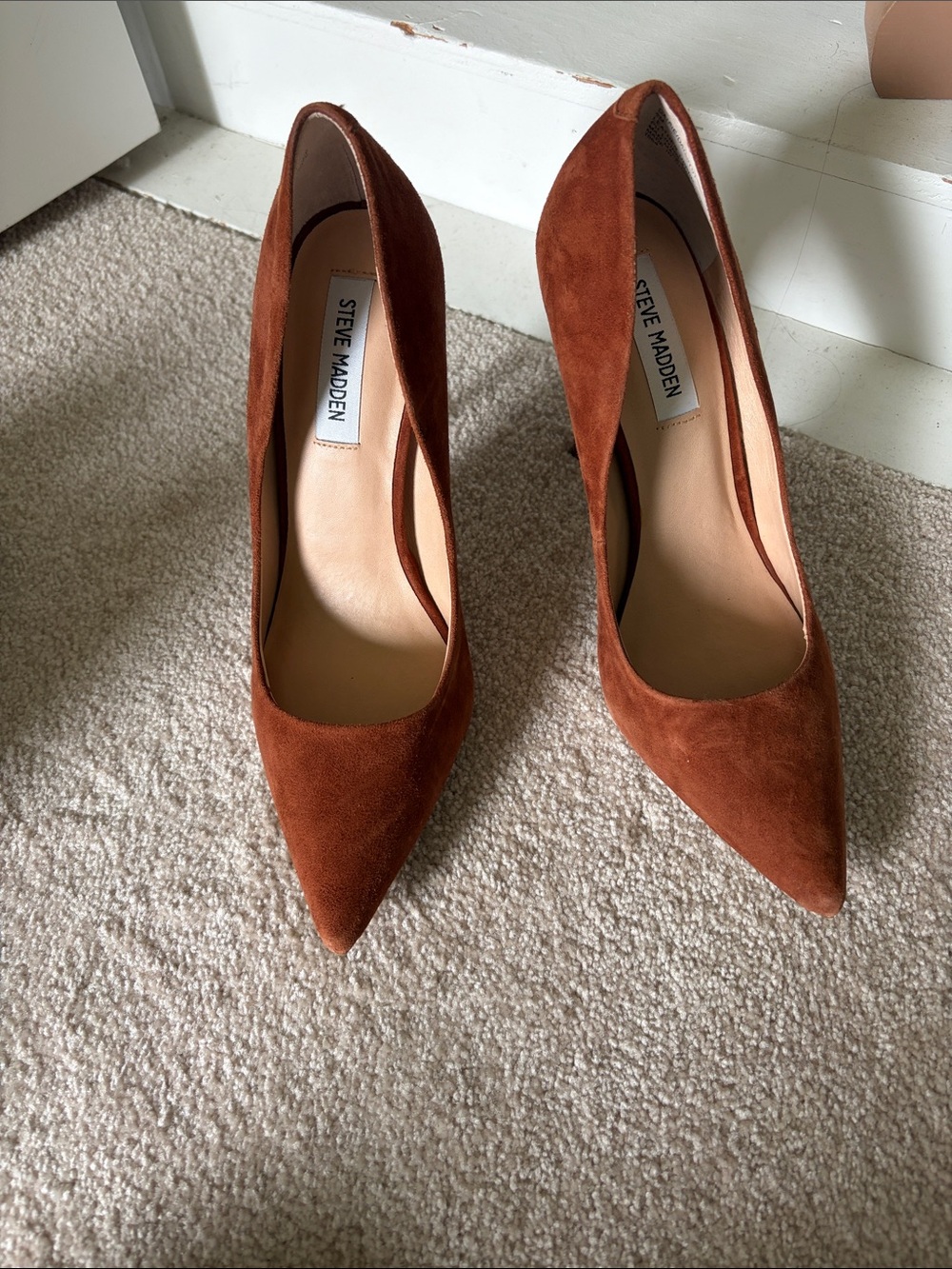 Steve Madden Rust Suede Pointed Toe Pumps